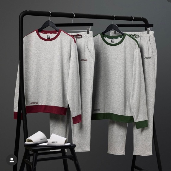 Jason Wu for Eva Air Pajama Set Mens Gray , size Large - Picture 1 of 10